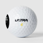 Ik ben met stoute bijpassende kerstkoppels golfballen (Logo)