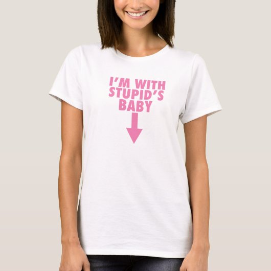 Ik ben met Stupid's Baby - moederlijk T-shirt (Voorkant)