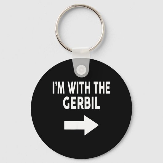 Ik ben met The Gerbil Halloween Gerbil Sleutelhanger (Voorkant)