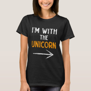 Ik ben met The Unicorn Grappige Halloween Matching T-shirt