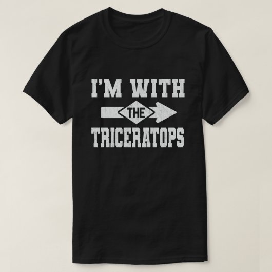 Ik ben met Triceratops die Halloween Costume afste T-shirt (Design voorkant)