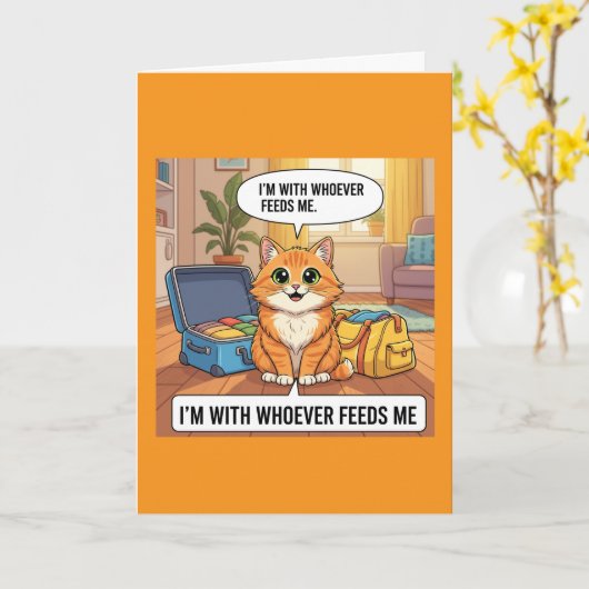 Ik ben met wie vreesde me kat Kaart echtscheiding (Gele Bloem)