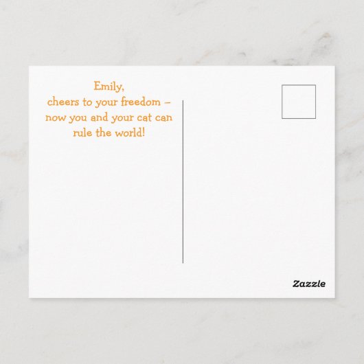 Ik ben met wie vreesde me kat Kaart echtscheiding (Achterkant)