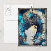 Ik ben met Wig Blue Briefkaart (Voorkant / Achterkant)