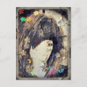 Ik ben met Wig Floral Briefkaart (Voorkant)