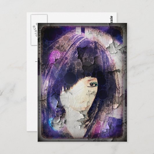 Ik ben met Wig Paars Briefkaart (Voorkant / Achterkant)