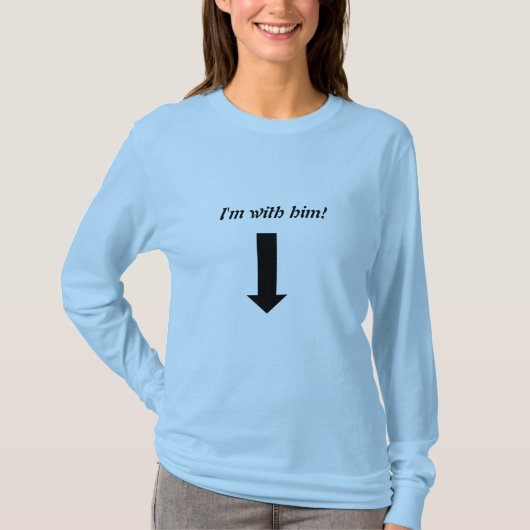 Ik ben met zijn lange hoes Shirt (Voorkant)