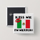 Ik ben Mexicaans. Vierkante Button 5,1 Cm (Voorkant /achterkant)