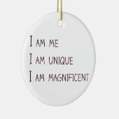 Ik ben mij, ik ben uniek, ik ben schitterend keramisch ornament (Rechts)