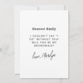 Ik ben mijn Bridesmaid. Kaart (Achterkant)