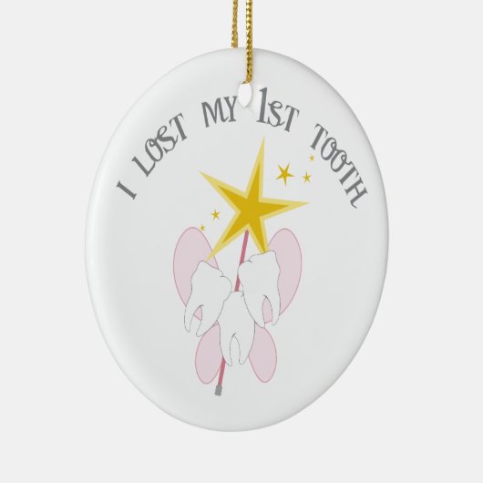 Ik ben mijn eerste Tooth kwijt Keramisch Ornament (Rechts)