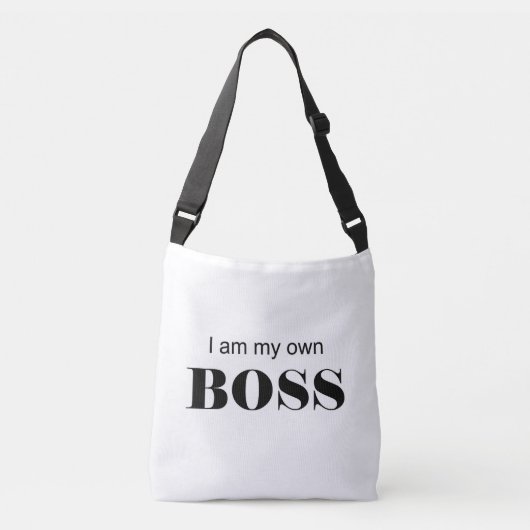 Ik ben mijn eigen baas! crossbody tas (Voorkant)