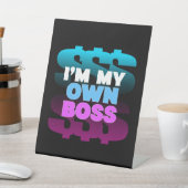 Ik Ben Mijn Eigen Baas Ondernemersmotivatie Reclamebord Met Voetstuk (Insitu)