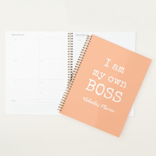 IK BEN MIJN EIGEN BAAS|PEACH FUZZ EN WHITE PLANNER (Display)