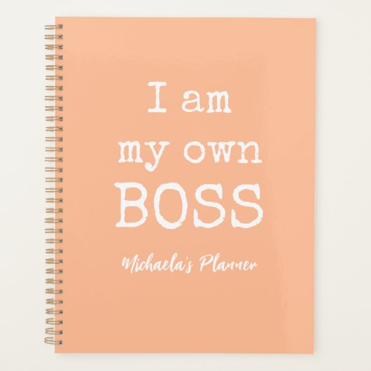 IK BEN MIJN EIGEN BAAS|PEACH FUZZ EN WHITE PLANNER (Voorkant)