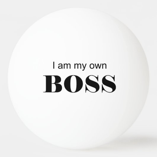 Ik ben mijn eigen baas! pingpongbal (Voorkant)