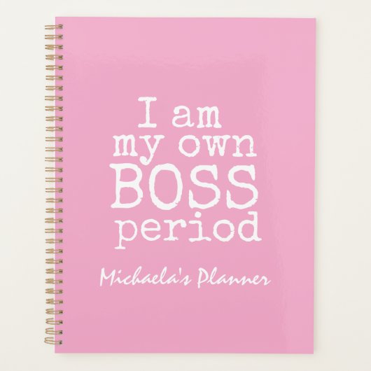 IK BEN MIJN EIGEN BAAS | PINK BOSS GIRL PLANNER (Voorkant)