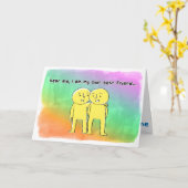 Ik ben Mijn Eigen Beste Vriend Kaart (Gele Bloem)