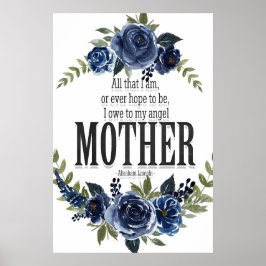 Ik ben mijn engel moeder poster verschuldigd