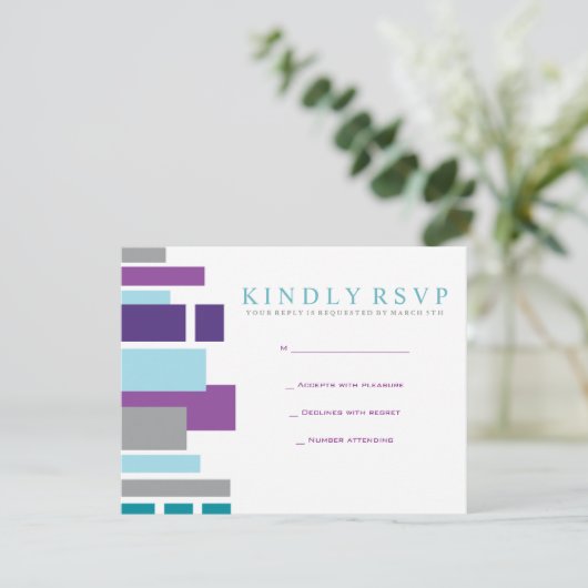 IK BEN MIJN GELIEFDE bruiloft uitnodiging antwoord (Staand voorkant)