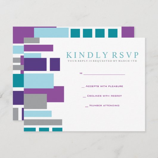 IK BEN MIJN GELIEFDE bruiloft uitnodiging antwoord (Voorkant / Achterkant)