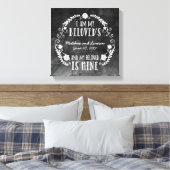 Ik ben mijn geliefde, bruiloft zwarte Waterverf Canvas Afdruk (Insitu (Slaapkamer))