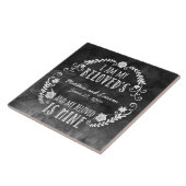 Ik ben mijn geliefde, bruiloft zwarte Waterverf Tegeltje (Zijkant)