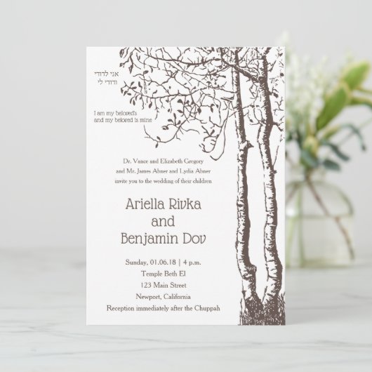 Ik ben mijn geliefde in Uitnodiging voor Diep Root (Staand voorkant)