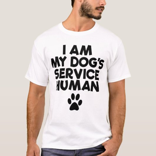 Ik ben mijn honden die menselijke emotionele steun t-shirt (Voorkant)