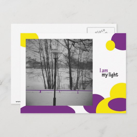 Ik ben mijn licht briefkaart (Voorkant / Achterkant)