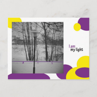 Ik ben mijn licht briefkaart
