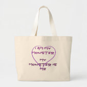 Ik ben mijn monstertas grote tote bag (Voorkant)
