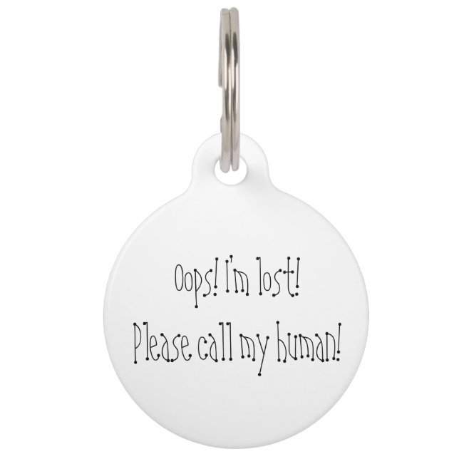 Ik ben mijn persoonlijke contactinformatie kwijt huisdierpenning (Voorkant)