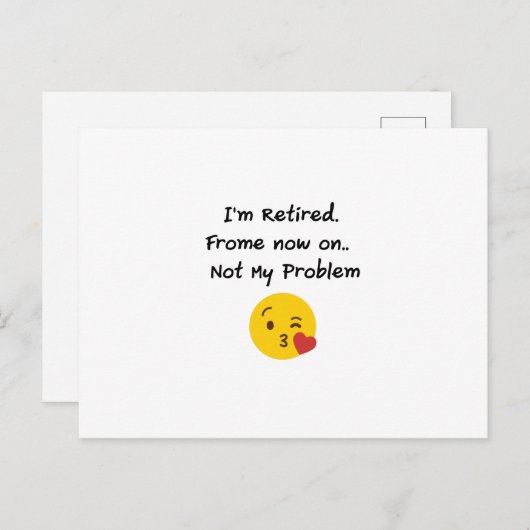 Ik ben mijn probleem niet... grappige cadeautjes.. briefkaart (Voorkant / Achterkant)