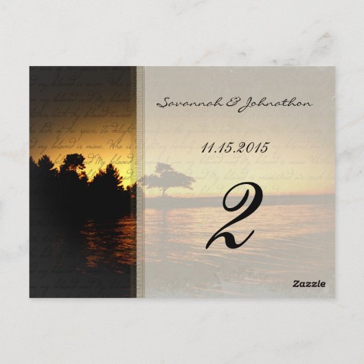 Ik ben mijn vermoede Kaarten voor Sunset Weddensch (Achterkant)