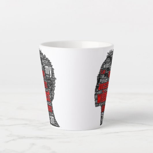 Ik ben mijn voorouders, wilde dromen latte mok (Voorkant)