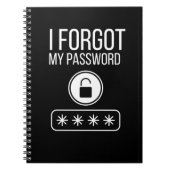 Ik ben mijn wachtwoord vergeten notitieboek (Voorkant)