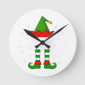 Ik ben Miniature Schnauzer Lover | Elf Kerstmis Ronde Klok (Voorkant)