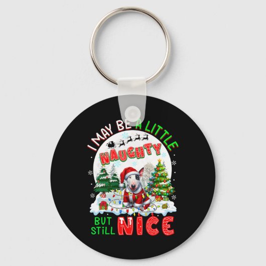 Ik ben misschien een beetje stout, maar nog steeds sleutelhanger (Voorkant)