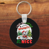 Ik ben misschien een beetje stout, maar nog steeds sleutelhanger (Voorkant)