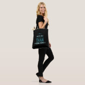 Ik ben misschien gek bedrukte tote tas (Op model)