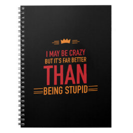 Ik ben misschien gek gelinieerd schrift notitieboek