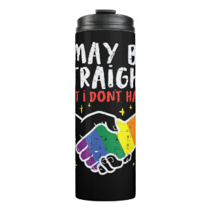 Ik ben misschien hetero, maar ik haat de regenboog thermosbeker
