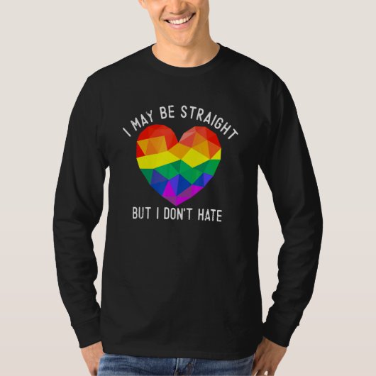Ik ben misschien hetero, maar ik haat geen steun G T-shirt (Voorkant)