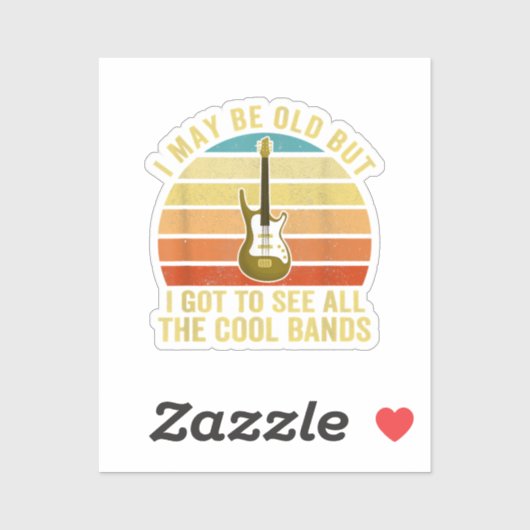 Ik ben misschien oud, maar ik moet alle koele band sticker (Vel)