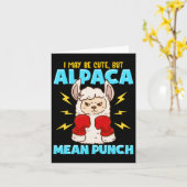Ik ben misschien Schattige, maar alpaca betekent p Kaart (Gele Bloem)