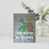 Ik ben misschien traag, maar ik kom er briefkaart (Staand voorkant)