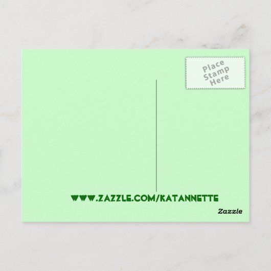 Ik ben misschien traag, maar ik kom er briefkaart (Achterkant)