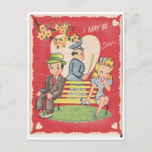 Ik ben misschien verlegen... briefkaart (Voorkant)