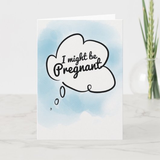 Ik ben misschien zwanger. aankondiging (Voorkant)
